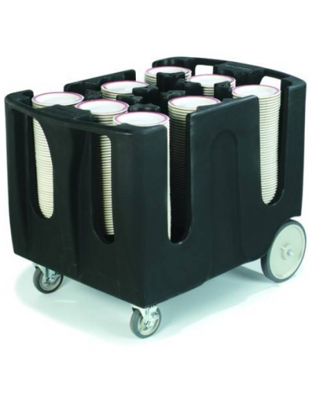 CARRELLO PORTAPIATTI CON 6 ELEMENTI DIVISORI REGOLABILI - Capacità piatti Ø 45-60 - mm 711x1092x806h