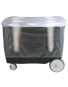 CARRELLO PORTAPIATTI CON 6 ELEMENTI DIVISORI REGOLABILI - Capacità piatti Ø 45-60 - mm 711x1092x806h