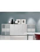 Contenitore alto con anta vetro / anta vetro con serraura - cm 45x45x196h