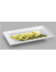 PIATTO RETTANGOLARE IN MELAMINA COLORE BIANCO - Larghezza mm 358 - Profondità mm 250 - Altezza mm 38
