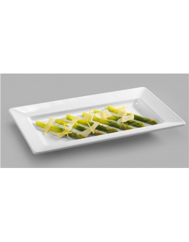 PIATTO RETTANGOLARE IN MELAMINA - Larghezza mm 495 - Profondità mm 272 - Altezza mm 56