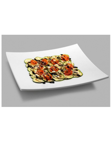 PIATTO QUADRATO IN MELAMINA COLORE BIANCO - Larghezza mm 310 - Profondità mm 310 - Altezza mm 40