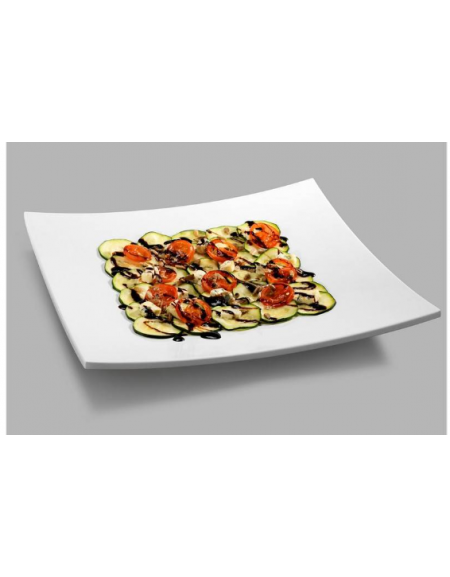 PIATTO QUADRATO IN MELAMINA COLORE BIANCO - Larghezza mm 310 - Profondità mm 310 - Altezza mm 40 PIATTO QUADRATO IN MELAMINA COLORE BIANCO - Larghezza mm 310 - Profondità mm 310 - Altezza mm 40