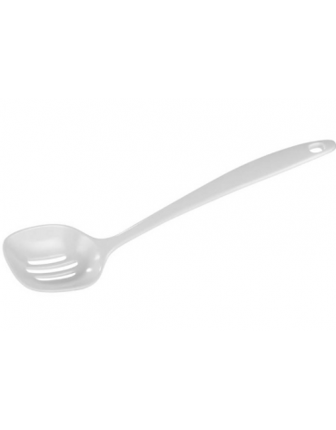 CUCCHIAIO FORATO IN MELAMINA COLORE BIANCO - Lunghezza mm 300