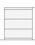CLASSIFICATORE ORIZZONTALE 3 CASSETTI CON SERRATURA cm. 93 x 45 x 104 h.