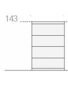 CLASSIFICATORE ORIZZONTALE 3 CASSETTI CON SERRATURA cm. 93 x 45 x 104 h.