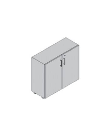 Contenitore basso anta legno con serratura - cm 90x33x80h