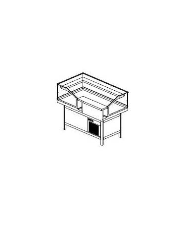 Vetrina fredda vetri dritti bassi da cm. 200 - Refrigerazione ventilata