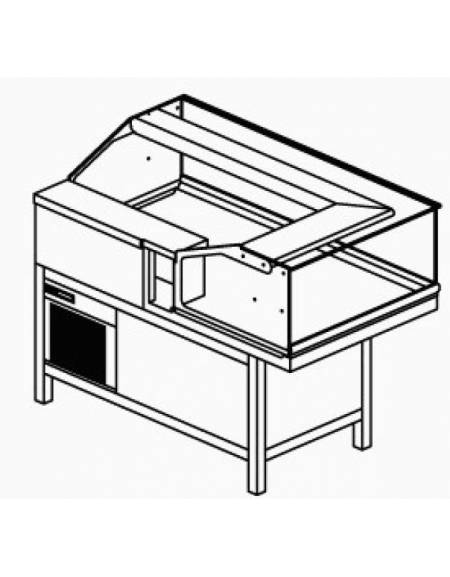 Vetrina fredda vetri dritti bassi da cm. 200 - Refrigerazione ventilata