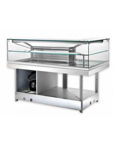 Vetrina fredda vetri dritti bassi da cm. 200 - Refrigerazione ventilata
