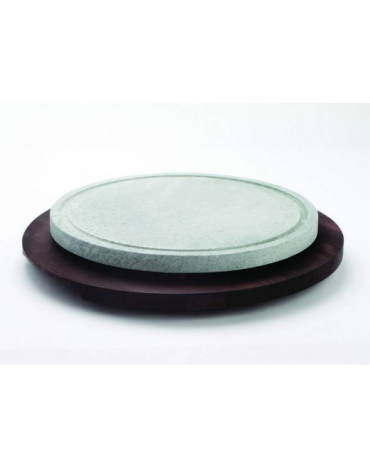 PIETRA OLLARE ROTONDA CON BASE FAGGIO - Diametro mm 300