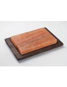PIASTRA SALE RETTANGOLARE CON BASE LEGNO - Larghezza mm 200 - Profondità mm 300