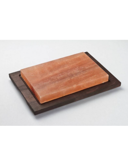 PIASTRA SALE RETTANGOLARE CON BASE LEGNO - Larghezza mm 200 - Profondità mm 300