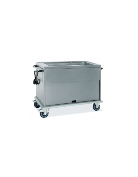 Carrello termico armadiato-vasca unica capacità 3 x 1/1 GN cm 134x72x96h