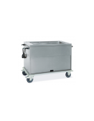 Carrello termico armadiato-vasca unica capacità 4 x 1/1 GN cm 172x72x96h