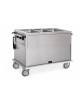 Carrello termico armadiato bagnomaria Capacità 2 vasche GN 1/1 con temperature differenti - vano neutro armadiato con apertura a