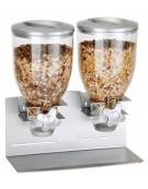 DISPENCER PER CEREALI DOPPIO A MULINO - Capacità Lt 2x3,5 - mm 360x170x395h