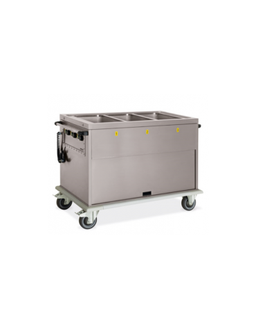 Carrello termico armadiato vasche separate Capacità 3 x 1/1 GN