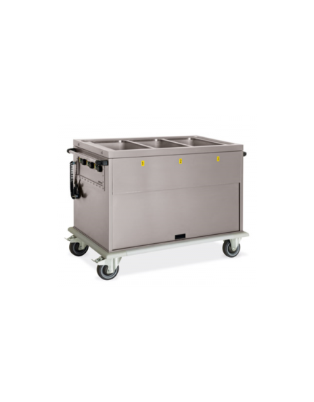 Carrello termico armadiato vasche separate Capacità 3 x 1/1 GN