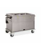 Carrello termico armadiato vasche separate c/coperchi N°2xGN1/1