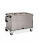 Carrello termico armadiato vasche separate c/coperchi N°3xGN1/1 - cm 134x72x96h