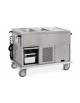 Carrello termico armadiato-vasca con temp. differenziate 2x1/1GN 1 vano refrigerato cm 95x72x96h