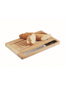 TAGLIERE IN LEGNO PER PANE CON RACCOGLIBRICIOLE - mm 400x275