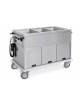 Carrello termico, 4xGN 1/1, vasche separate, vani 2 caldi + 1 freddo - 172 x 72 x 96 h