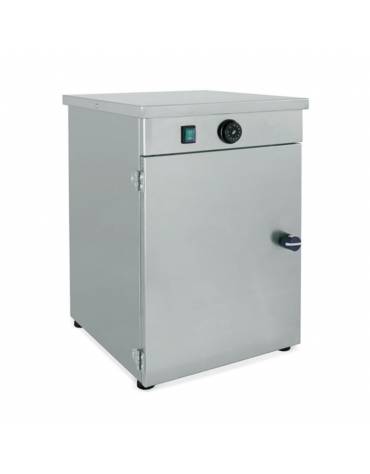 Mobiletto scaldapiatti in acciaio inox per N° 30 piatti - ØMax Piatti cm 32 - Dimensioni max cm 40x41x55h