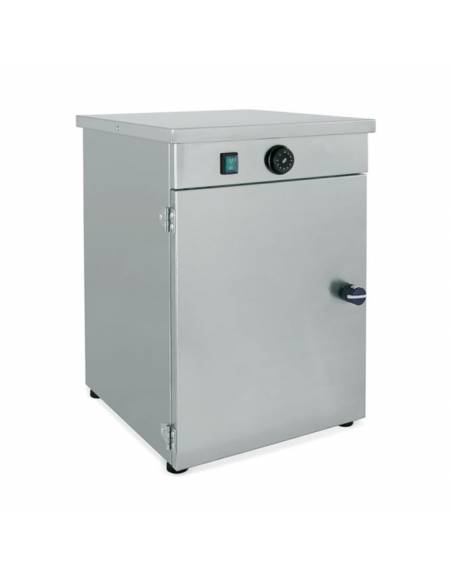Mobiletto scaldapiatti in acciaio inox per N° 30 piatti - ØMax Piatti cm 32 - Dimensioni max cm 40x41x55h