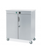 Mobiletto scaldapiatti in acciaio inox per N° 120 piatti - ØMax Piatti cm 32 - Dimensioni max cm 70x41x90h