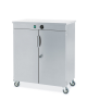 Mobiletto scaldapiatti in acciaio inox per N° 120 piatti - ØMax Piatti cm 32 - Dimensioni max cm 70x41x90h
