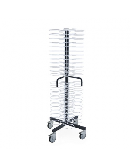Carrello portapiatti impilati verticale a colonna N° 96 piatti Ø cm 18÷24 - cm 77x77x180h