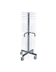 Carrello portapiatti impilati verticale a colonna N° 96 piatti Ø cm 18÷24 - cm 77x77x180h