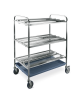 Carrello scolapiatti inox a 3 piani - Portata 216 piatti Ø cm 16÷26 - cm 102x62x121h