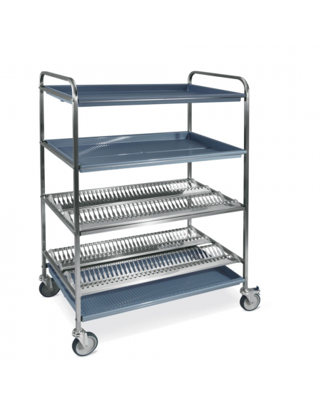 Carrello scolapiatti e scolabicchieri