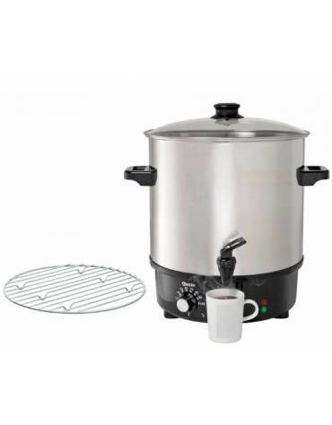 PENTOLA RISCALDANTE PER VIN BRULE' - Capacità utile Lt 25 - mm Ø450x470h