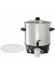 PENTOLA INOX RISCALDANTE PER VIN BRULE' - Capacità utile Lt 25 - mm Ø450x470h