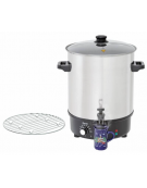PENTOLA RISCALDANTE PER VIN BRULE' - Capacità utile Lt 30 - mm Ø370x520h