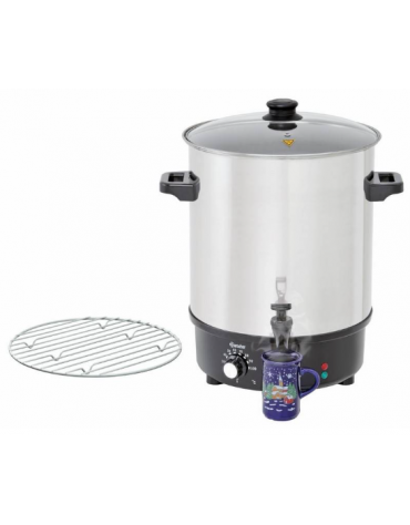 PENTOLA RISCALDANTE PER VIN BRULE' - Capacità utile Lt 30 - mm Ø370x520h