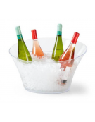SECCHIELLO CHAMPAGNE OVALE IN ACRILICO TRASPARENTE - Larghezza mm 445 - Profondità mm 415 - Altezza mm 250