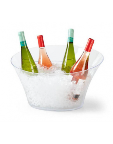 SECCHIELLO CHAMPAGNE OVALE IN ACRILICO TRASPARENTE - Larghezza mm 445 - Profondità mm 415 - Altezza mm 250
