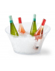 SECCHIELLO CHAMPAGNE OVALE IN ACRILICO TRASPARENTE - Larghezza mm 445 - Profondità mm 415 - Altezza mm 250