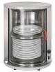 SCALDAPIATTI DA BANCO IN ACCIAIO INOX CON PORTA ROTANTE - Capacità 30/40 piatti - Diametro max piatti mm 320