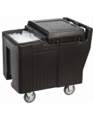 CARRELLO PORTAGHIACCIO IN POLIETILENE E POLIURETANO - Capacità Lt 125 / Kg 57 - mm 610x800x745h