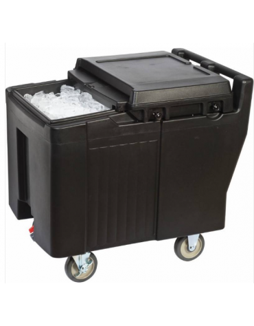 CARRELLO PORTAGHIACCIO IN POLIETILENE E POLIURETANO - Capacità Lt 125 / Kg 57 - mm 610x800x745h