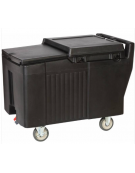 CARRELLO PORTAGHIACCIO IN POLIETILENE E POLIURETANO - Capacità Lt 175 / Kg 80 - mm 610x965x745h