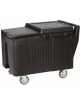 CARRELLO PORTAGHIACCIO IN POLIETILENE E POLIURETANO - Capacità Lt 175 / Kg 80 - mm 610x965x745h