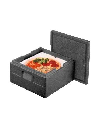CONTENITORE ISOTERMICO IN POLIPROPILENE PER TRASPORTO PIZZA - CAPACITA' 4 UNITÀ - mm 410x410x240h