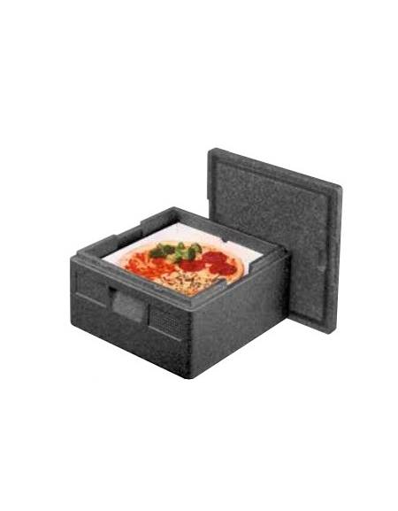 CONTENITORE ISOTERMICO IN POLIPROPILENE PER TRASPORTO PIZZA - CAPACITA' 4 UNITÀ - mm 410x410x240h